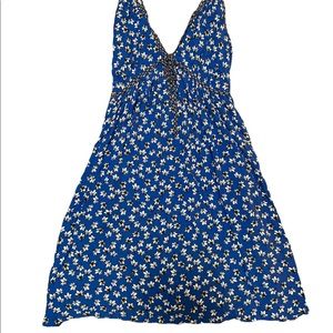Blue floral summer dress